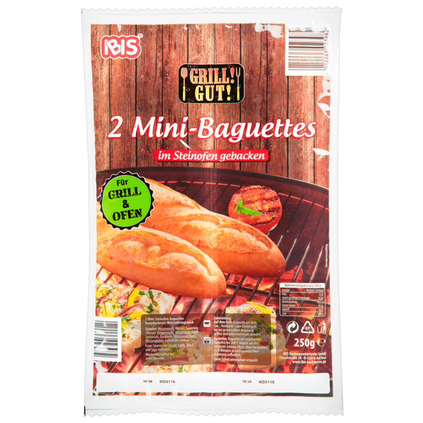 Ibis Mini-Baguettes 2 Stück, 250g